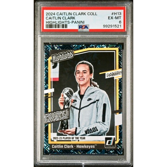 Caitlin Clark 2024 Panini Donruss Highlights H13 Basketball Card PSA 6 EX-MT - Picture 1 of 2
